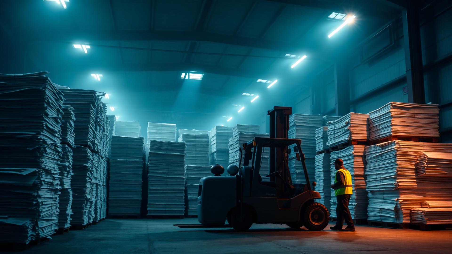 Operação de triagem e armazenamento de materiais recicláveis da Tema Aparas